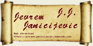 Jevrem Janičijević vizit kartica
